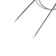 The knitting needles are circular, metal, 100 cm/3.0 mm
