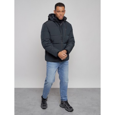 Male Winter jacket, size 48, dark blue color-11