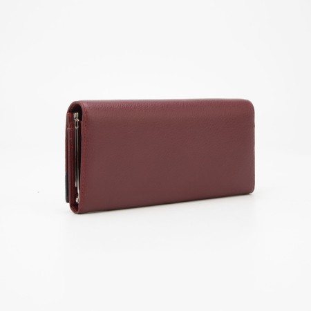 Women's wallet on magnets, burgundy color-1