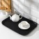 Runned tray, 41 × 31 cm, black color