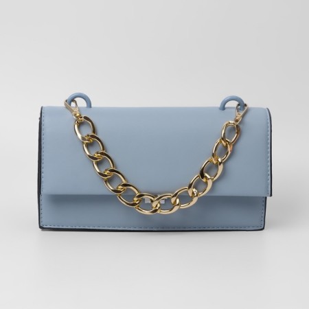 A chain for a bag, with carbines, metal, flat, 29 × 19 mm, 30 cm, gold color-3