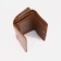 Women's wallet on the button, brown color