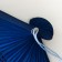 Fan bamboo, textiles h = 21 cm "Flowers and butterflies" Blue, with a brush