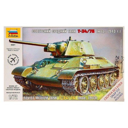 The national team “Soviet average tank T-34/76 (mod. 1943)” Star, 1/72, (5001)-1