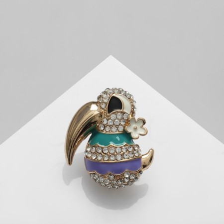 Broach "Bird" unusual, color in gold-1