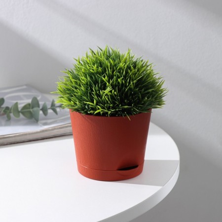 Pot for flowers with a basal watering “Alliance”, 0.4 l, D = 10 cm, h = 8.5 cm, color terracotta