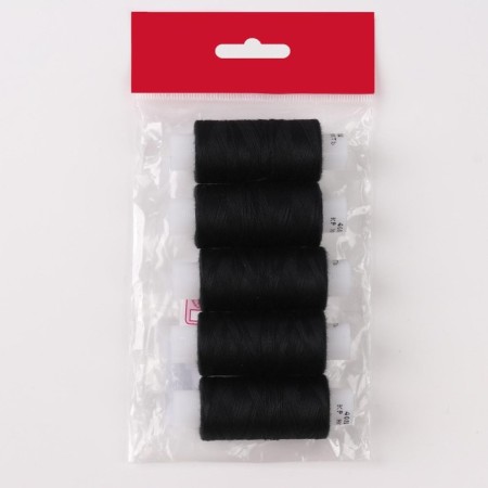 Set of threads 40LS, 200 m, 5 pcs, black color-2