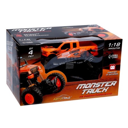 Radio -controlled jeep "Pickup", 1:18, works from batteries, color orange color-4