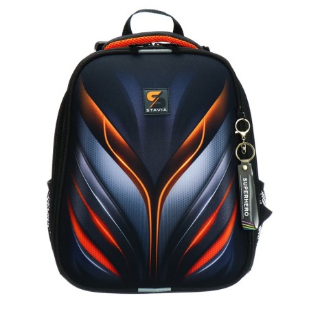 School backpack 38 x 30 x 16 cm, ergonomic back, Stavia "BiSport", gray-2