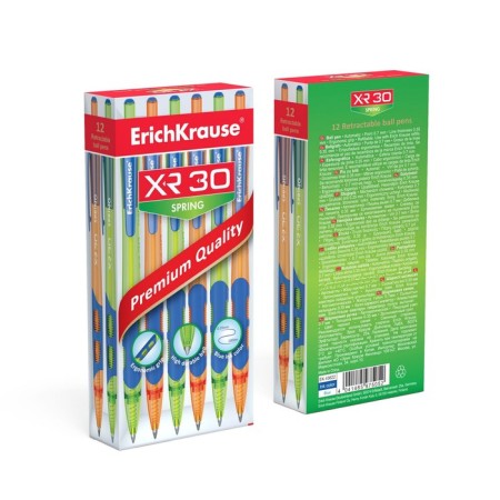 Handle Automatic Handle XR-30 Spring, node 0.7 mm, blue ink, rubber emphasis, letter line 1000 meters, mix-3
