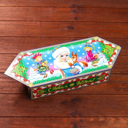 Gift box "Santa Claus and Snow Maiden" 26 x 14 x 7 cm-2
