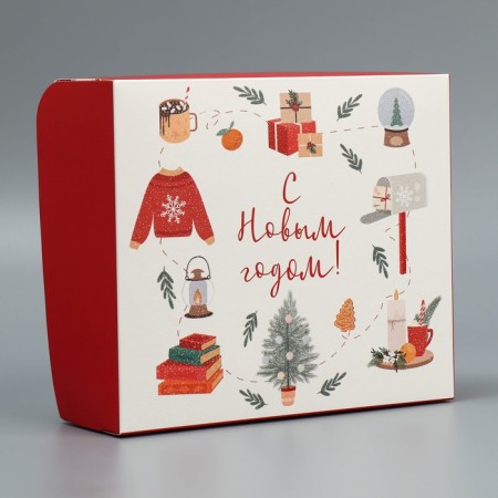 Box for Khugge confectionery, 17 x 20 x 6 cm, New Year-2