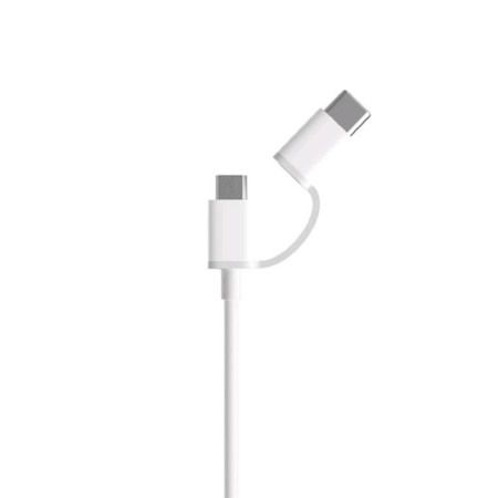 Cable Xiaomi Mi 2-In-1 USB Cable Micro-USB To Type-C, 0.3 m, white (SJV4083TY)-1
