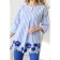 Female blouse, size 42, blue color