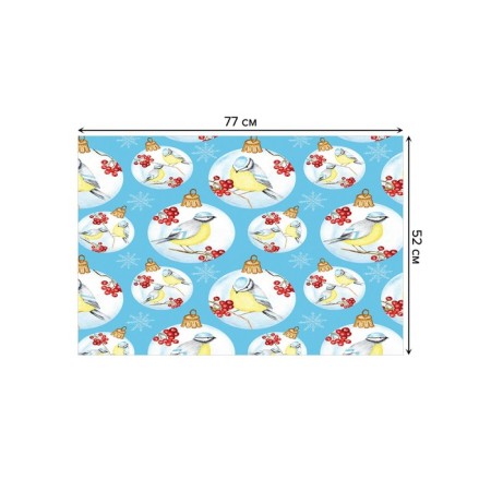 Bathroom mat “Tits on a branch”, anti -slip, size 52x77 cm-1
