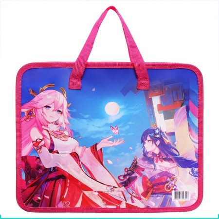 Folder with handles plastic A4 Calligrata "Anime", 32.2x25.6x7 cm,