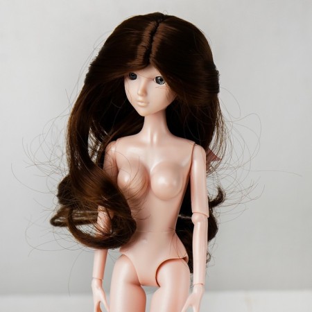Hair for dolls "wavy with a tail" is small, color 9-1