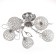 Agnes chandelier 5x40W E27 Chrome Model: 2600546
