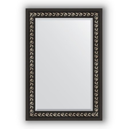 Mirror with fatset in the baguette frame - Black Ardeko 81 mm, 65 x 95 cm, EvoForm