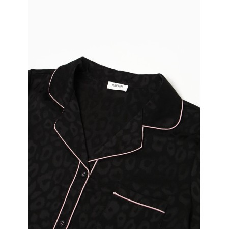 Women's pajamas (shirt and shorts) KAFTAN LEO Black Collection Rr 48-50-4