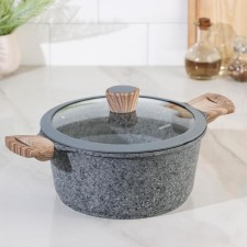 A pan with a glass lid Nadoba mineralica, D = 24 cm, 4.3 liters