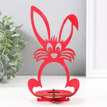 Easter stand "Hare" 9.3x6.5x17 cm (set 3 parts) red-4