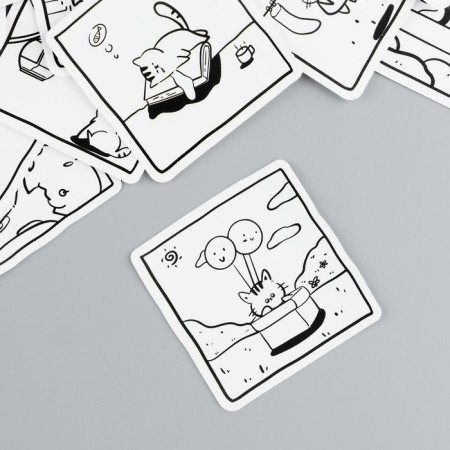 Stickers plastic "Miracle-living" set 60 pcs 10x12 cm-1