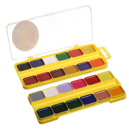 Watercolor 24 colors "Kalyak-Malyak", honey, without brush, plastic-2