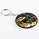 Wooden keychain "Golden Snake", 6 x 5.9 cm