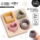 Developing toy - sorter “Study figures”, food silicone, beige color, Mum & Baby