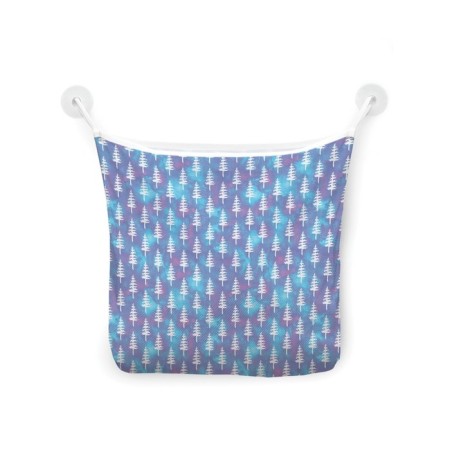 Organizer in a bathtub on suction cups "coniferous forest", for storing toys and trifles, size 33x39 cm-2