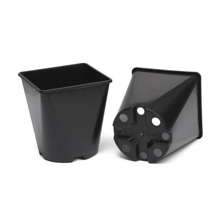 Pot for seedlings, 2 l, d = 14 cm, h = 15 cm, black, greengo-4