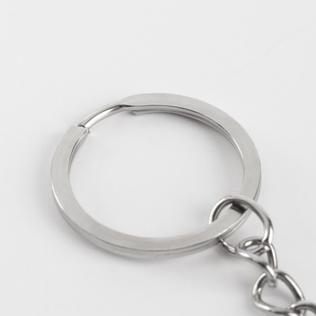 The basis for the Britok D25mm with a chain (FAS 100pcs Price per pcs) Flat metal silver metal-2