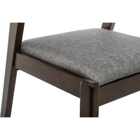 Wooden stool Fit array of gvei/fabric, cappuccino/gray 52x53x76 cm-5