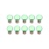 LED lamp, G45, E27, 1.5 W, for BelT-LITA, transparent, green, set 10 pcs