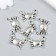 Decor for creativity Metal "Krabik" set 6 pcs silver 1.6x2.3 cm