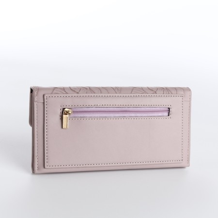 Women's wallet on the button, lilac color-1