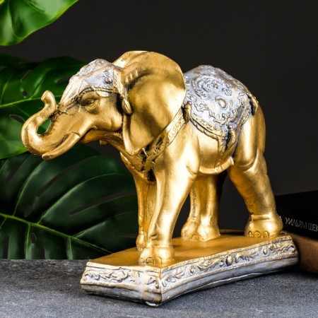 Figure "Elephant" Bronze/silver 31x12x27cm-3