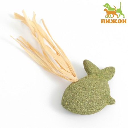 A toy for cats from pressed cat mint "Dolphin", 7 cm