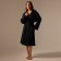 WALE Women's bathrobe SL Home: Basic "Dark Mare", size l, 100% cotton, 300 g/m2