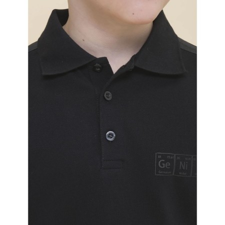Polo for a boy with a long sleeve Pelican, height 122 cm, black color-3