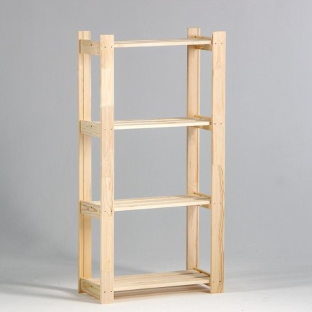 Wooden rack "Alpha 117" 117.8x64x28 cm, 4 regiments-2