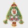 Decorative decoration (suspension) "New Year tree" 62x36 cm
