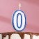 Candle for cake the number "0", tone rim, 7 cm, mix
