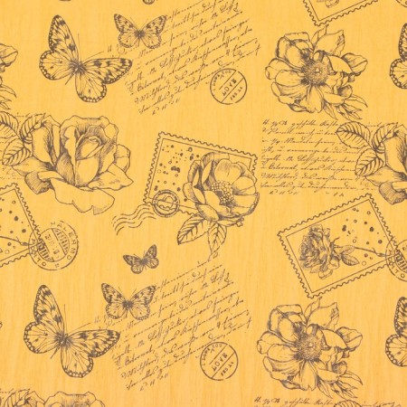 Paper packaging, ecolux fastened, "palermo", yellow/black, 0.7 x 5 m-2