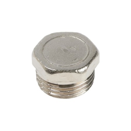 RTP plug, 1/2 ", outer thread, nickel -plated brass, euroslot