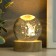 Souvenir glass backlight "Boy and rose" d = 6 cm stand wood, usb 6.5x6.5x7.5 cm