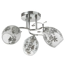 Roshel chandelier 3x60W E27 chrome 42x42x26cm.