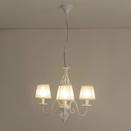 Suspended chandelier Citilux "Rowena" CL427130, 65x65x65 cm, 3x60W, E14, white color-18