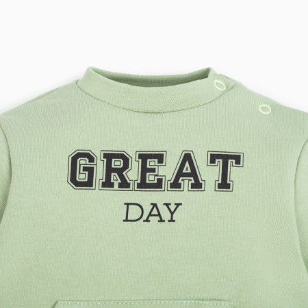 Costume: sweatshirt and pants crumb I am Street Style, height 62-68 cm, green-5